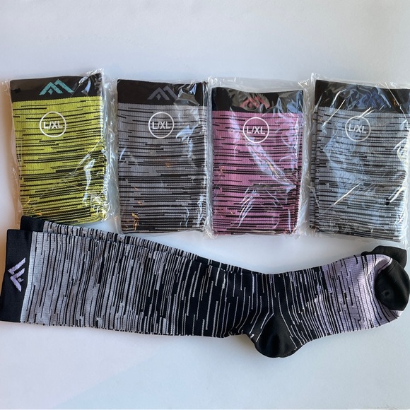 5 Pairs Graduated Compression Knee Socks 20-30mmhg, Size L/XL, Hi Clasmix - Picture 9 of 9